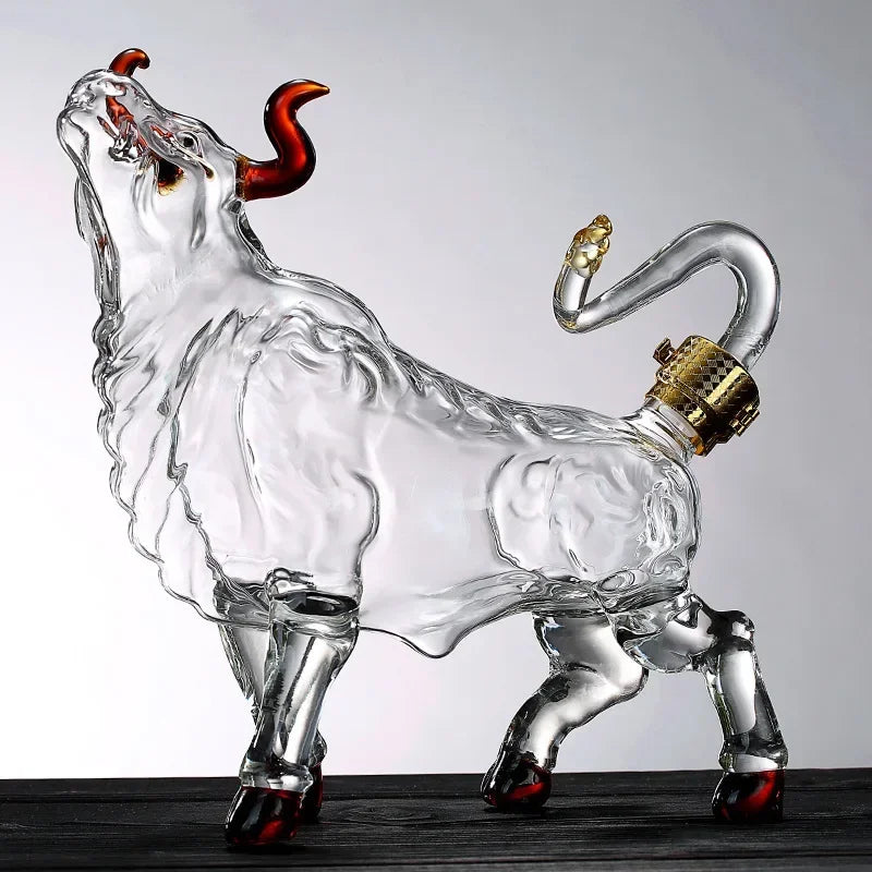 BowLift | Artistic Bull Glass Decanter