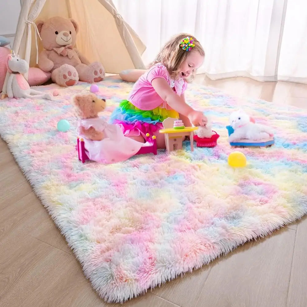BowLift | Fluffy Ultra Soft Non-Slip Rug with Memory Foam Cushion