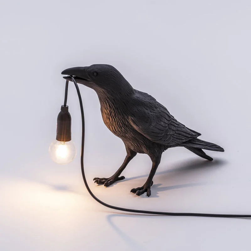 BowLift | Modern Lucky Bird Table Lamp – Creative Resin Animal Design for Bedroom and Living Room
