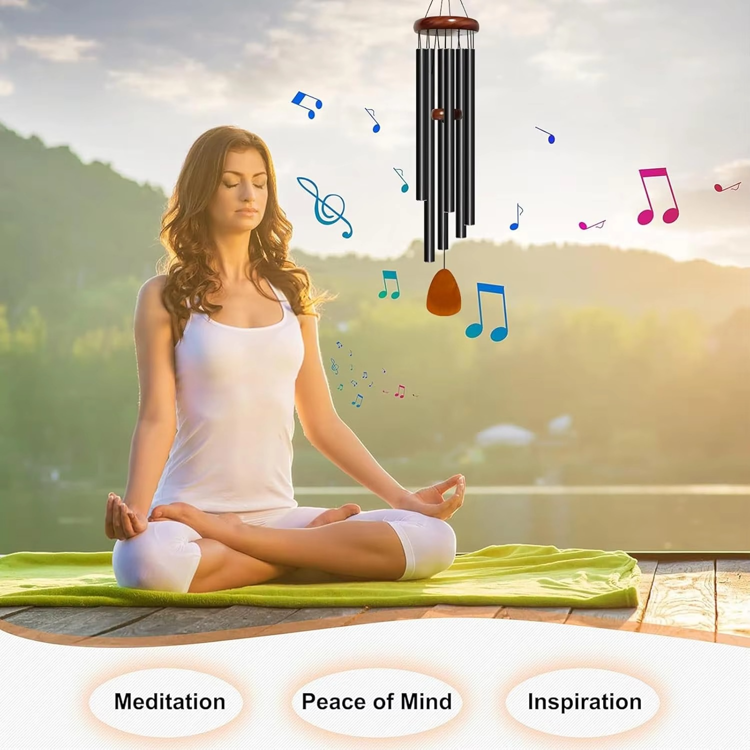 BowLift | Enchanting Aluminum & Wood Garden Wind Chimes