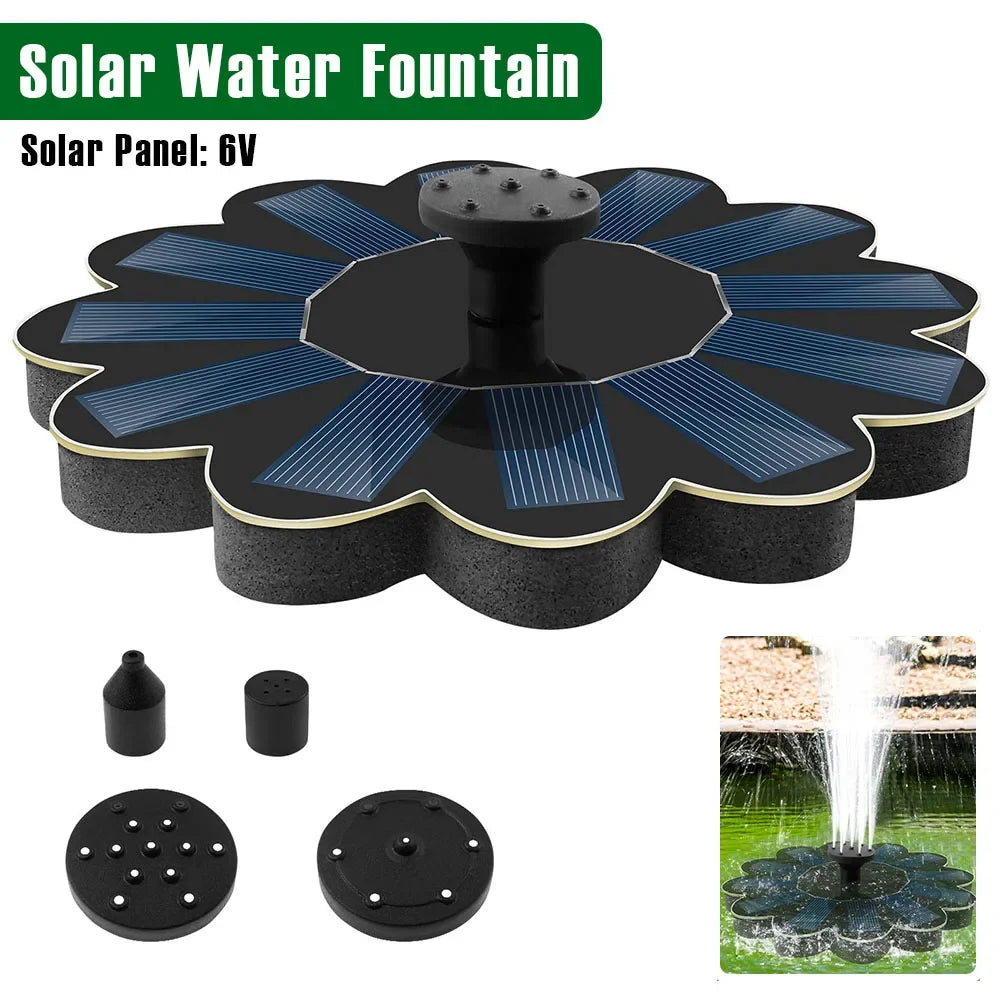 BowLift | EcoSpray solar fountain | 100% solar energy | Flexible with 5 nozzles | For garden & balcony