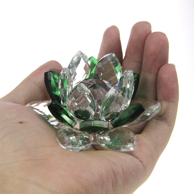 BowLift | Crystal Lotus Flower Craft Glass Paperweight Home Decoration Ornaments Figures Home Wedding Party Decor Gifts Souvenir