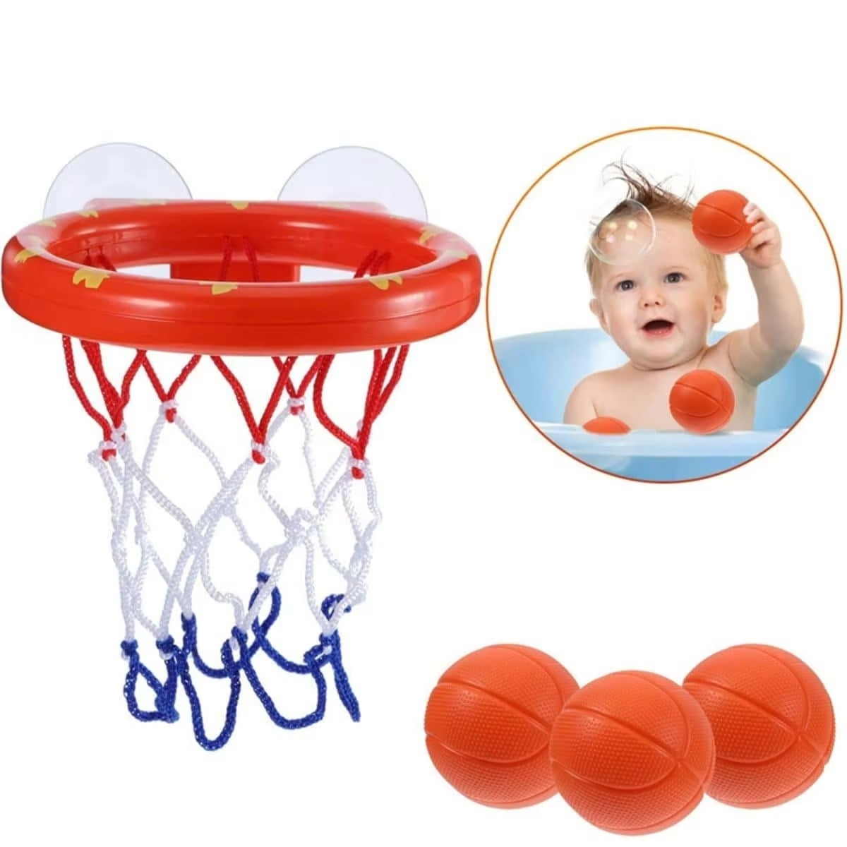 BowLift | Dinosaur Bath Basketball Hoop Toy Set for Toddlers with Three Balls