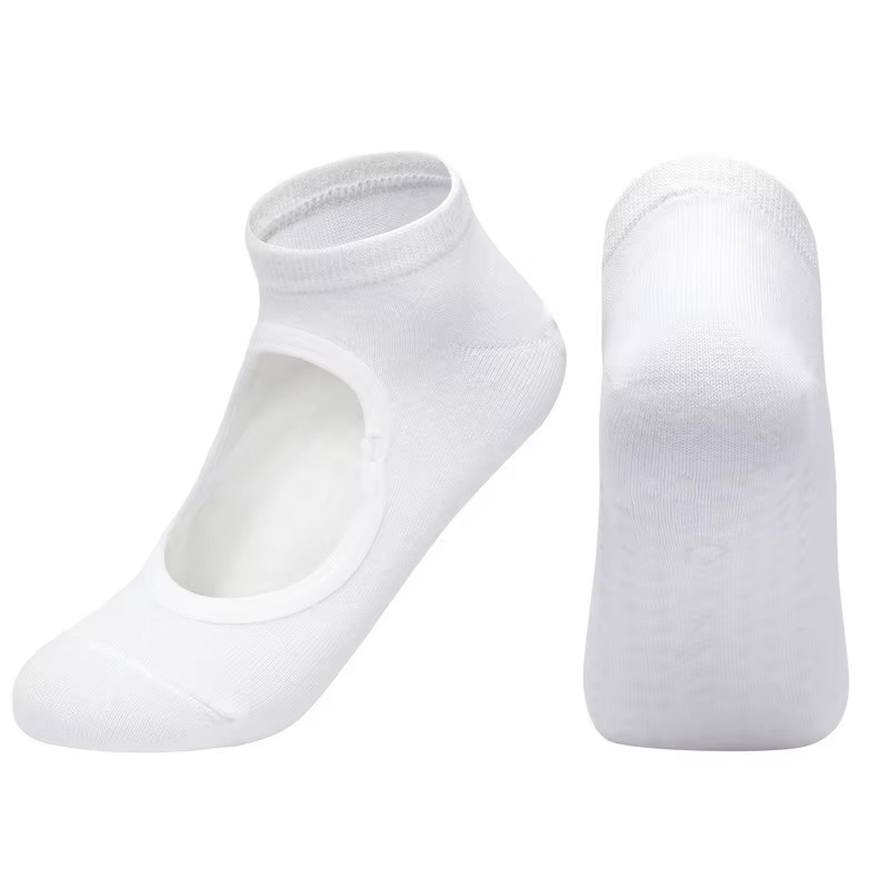 BowLift | Non Slip Backless Yoga Socks with Breathable Cotton Grip