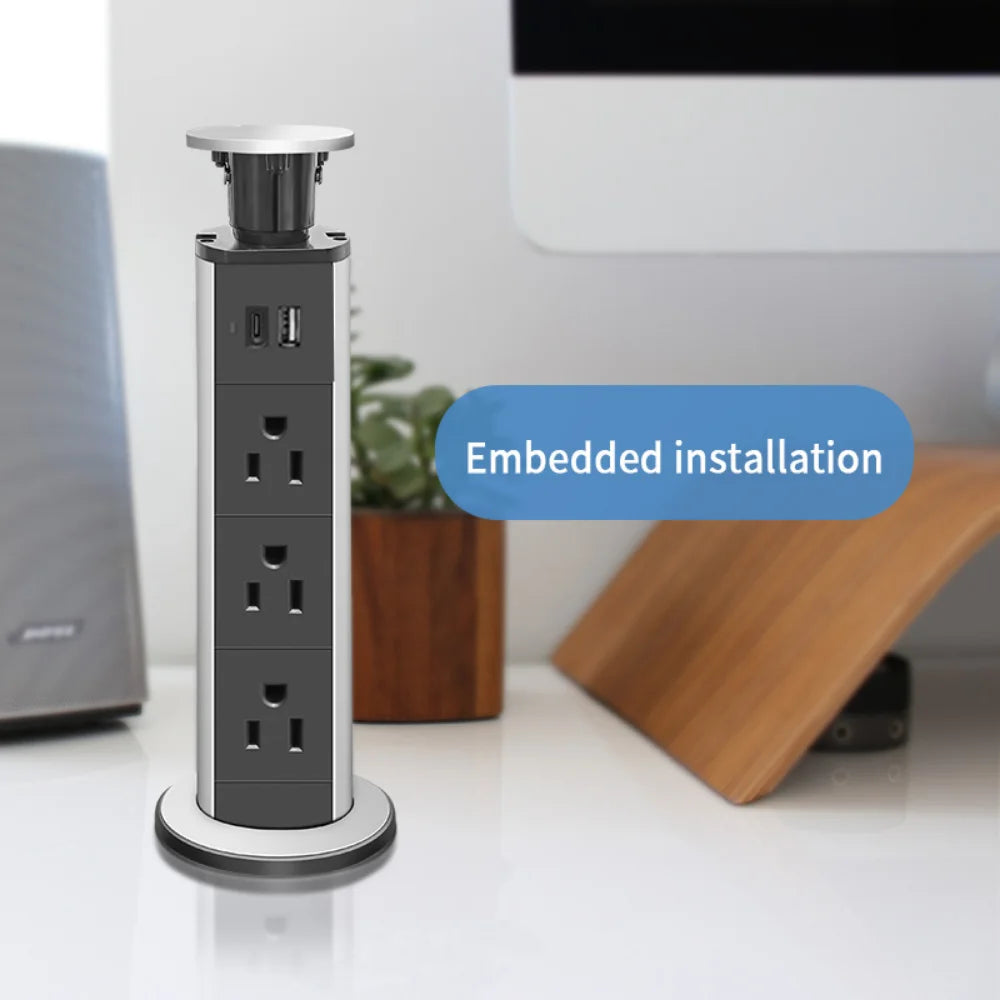 BowLift | Cable Organizer Table Socket Pop-Up Power Strip