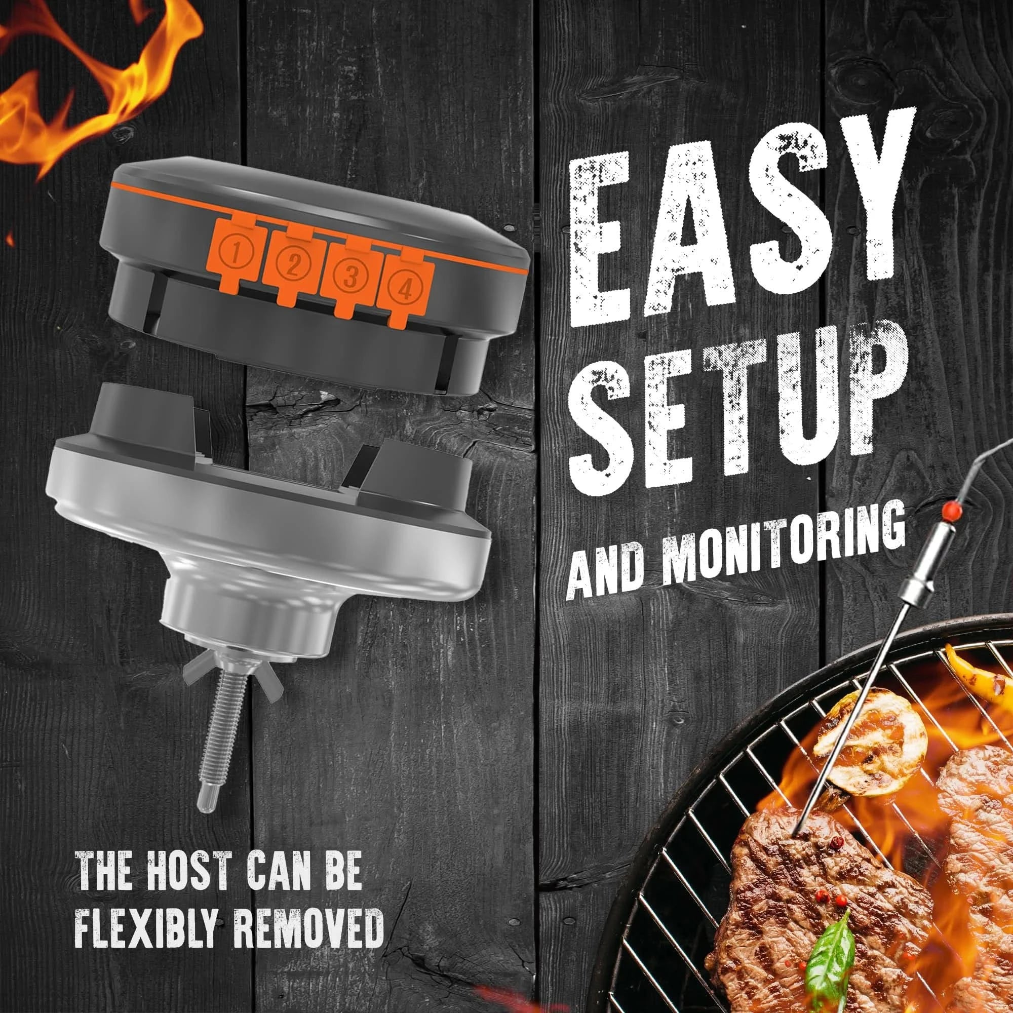 BowLift | Cordless meat thermometer for BBQ & grill