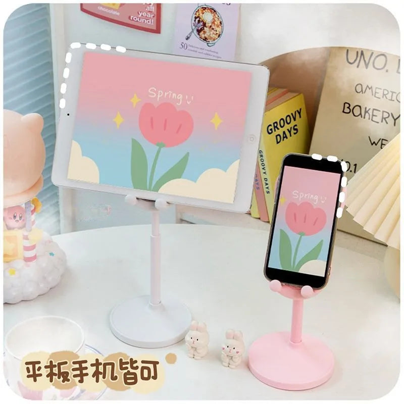 BowLift | BunnyDock Phone Holder | Height Adjustable & Tiltable | Soft-Touch Design | For Phone & Tablet