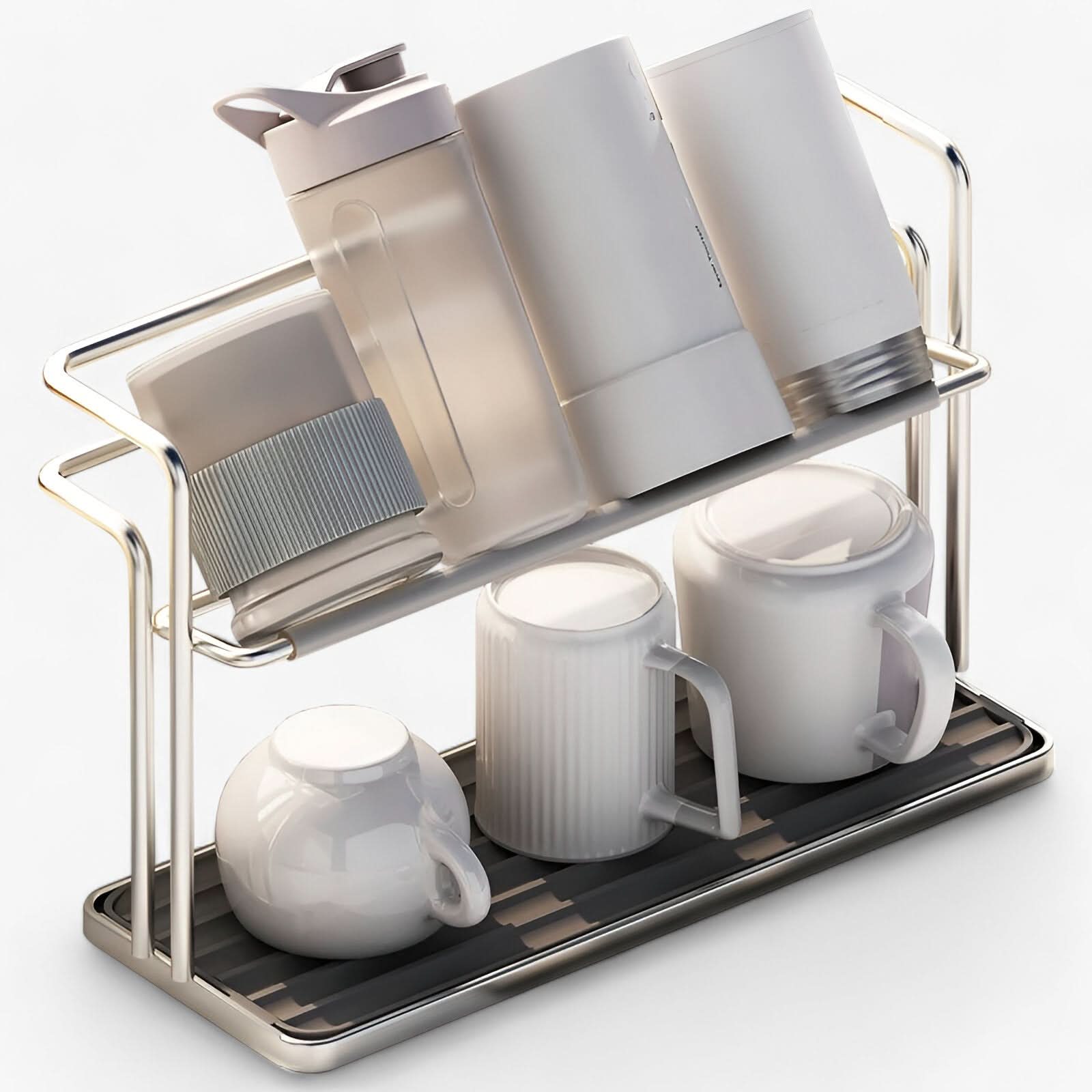 BowLift | Double Layer Stainless Steel Cup Rack for Kitchen