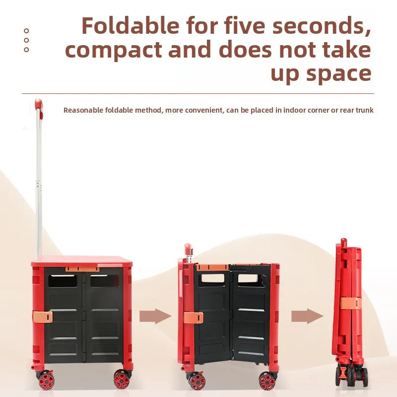 BowLift | Folding Shopping Trolley with Silent Wheels – EasyCart