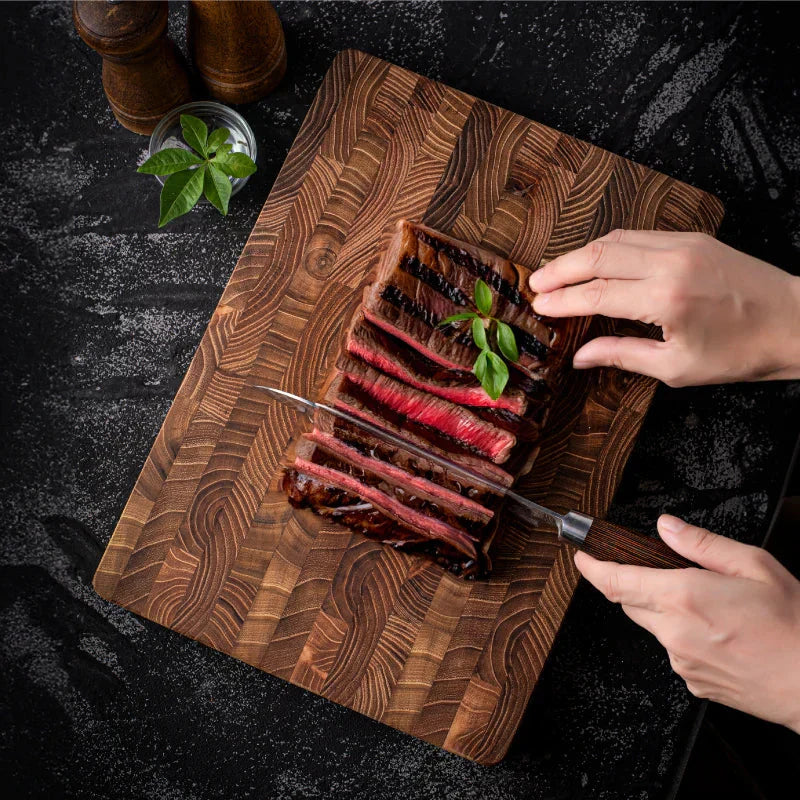 BowLift | Premium Wooden Butcher Block – End Grain Chopping Board for Kitchen & Professional Chefs