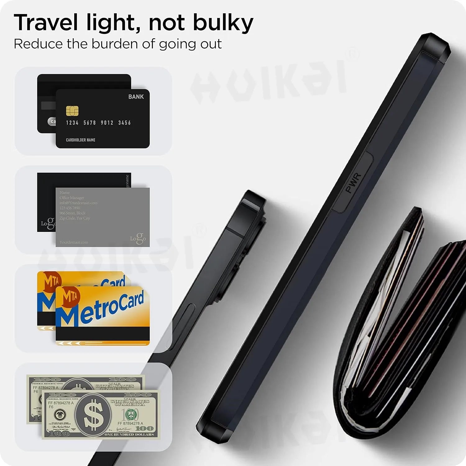 BowLift | LuxShield iPhone Case with Card Holder | Slim Design | Card Storage | Protection & Style