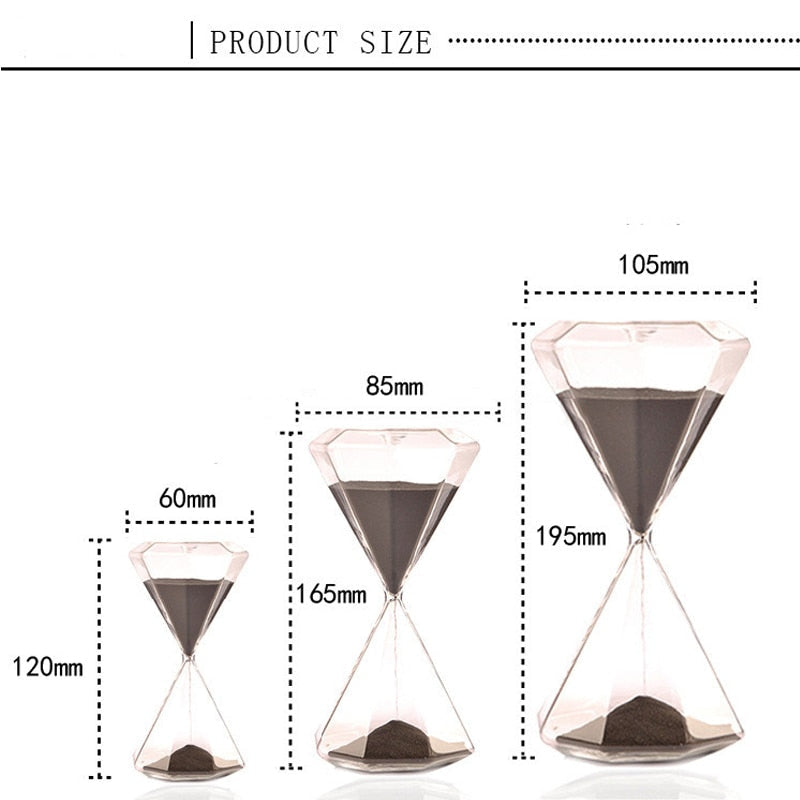 BowLift | 5–60 Minute diamond hourglass, hourglass, hourglass, children's gift, hourglass, home decoration, available in multiple color options