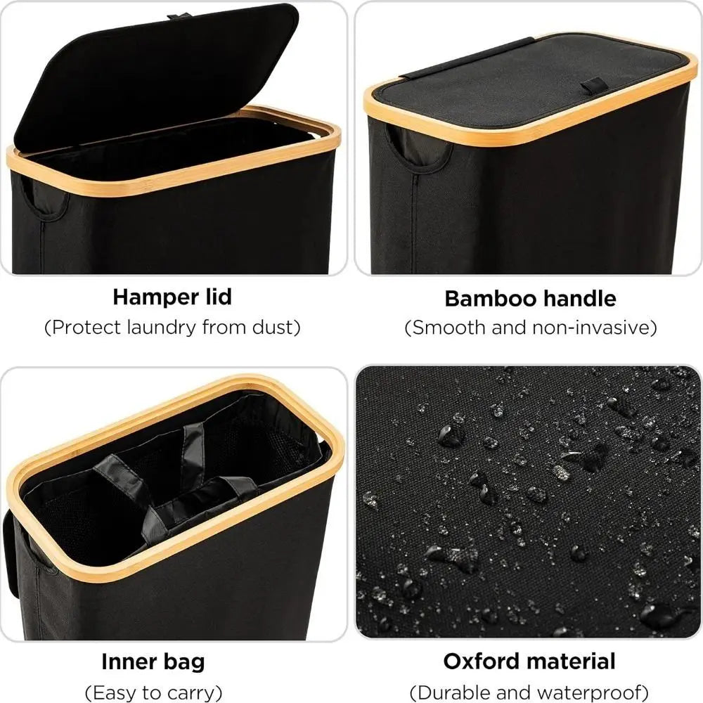 BowLift | Collapsible Laundry Basket with Inner Bag