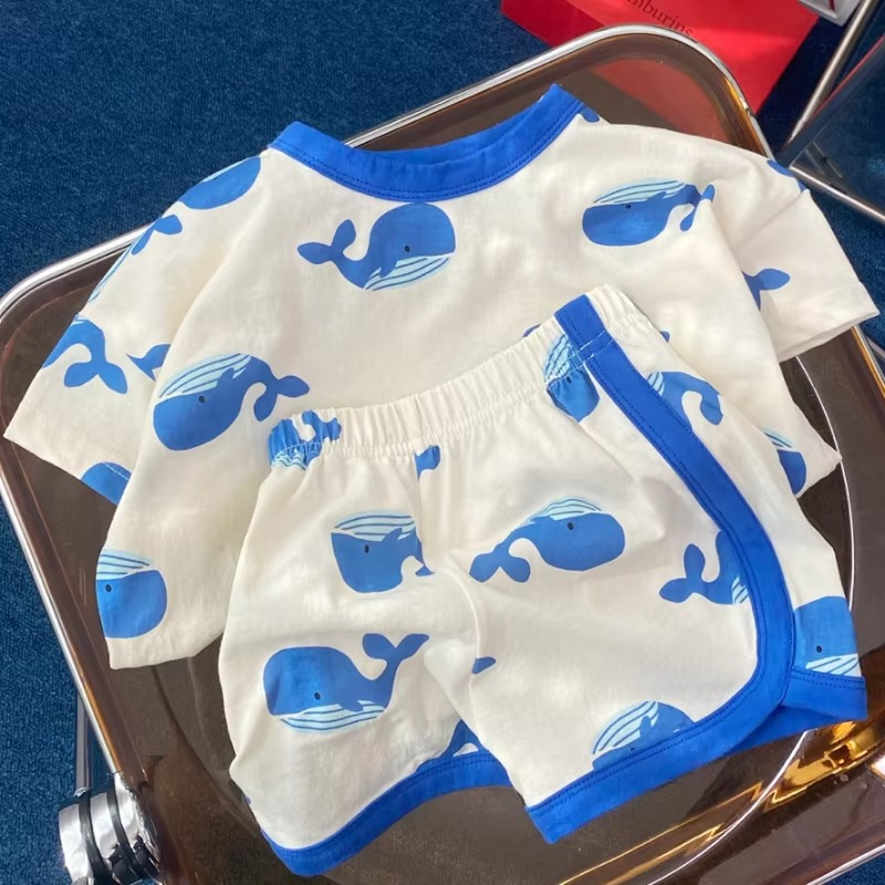 BowLift | 2PCS Summer Baby Outfit Set, Cotton Short Sleeve Top and Shorts for Infants and Toddlers