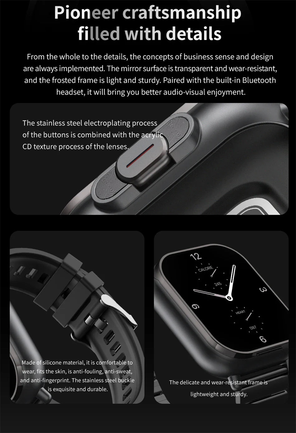 BowLift | 2 in 1 Smartwatch With Earbuds