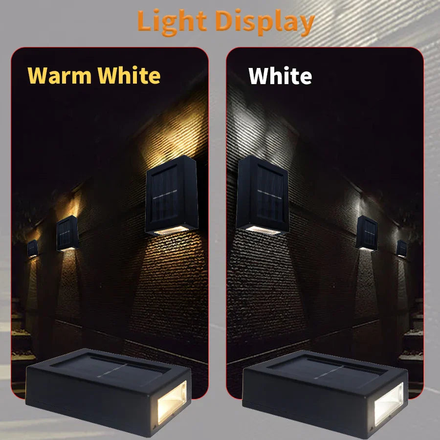BowLift | Waterproof LED Solar Wall Light: Up and down light for balcony, garden, street and landscape
