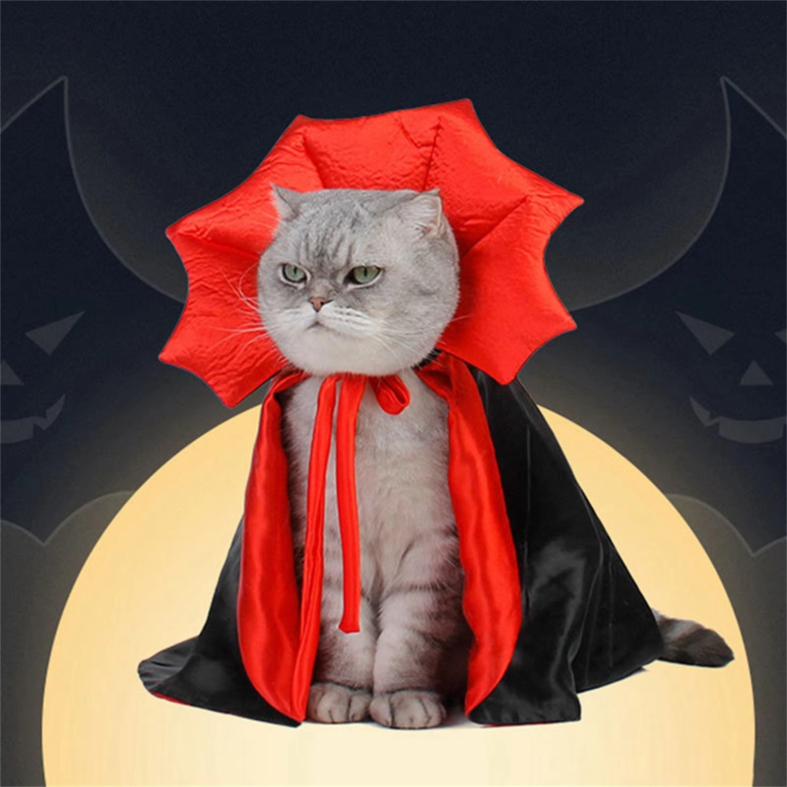 BowLift | Halloween Cape Costume for Cats and Small Dogs – Soft Cloak for Pet Cosplay and Holiday Parties