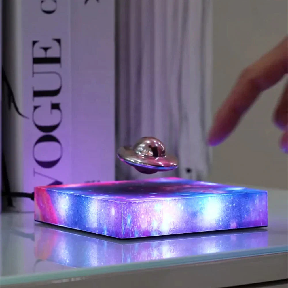 BowLift | Magnetic Levitating Spaceship Rotating LED Night Lamp