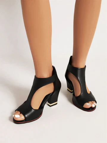 BowLift | Leather Orthopedic Heeled Sandals