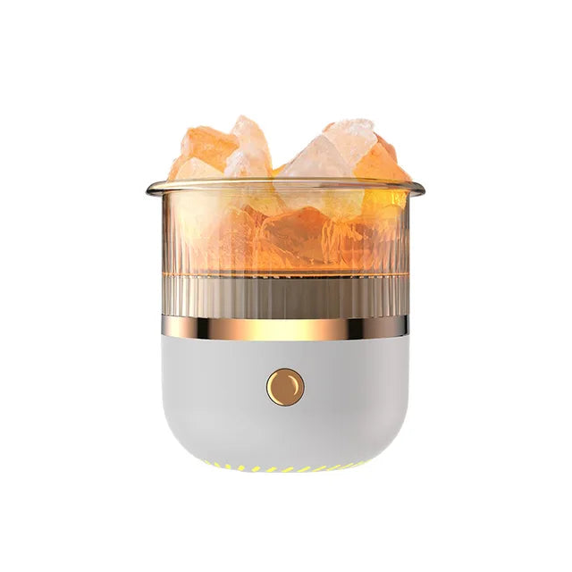 BowLift | Himalaya salt crystal lamp & essential oil diffuser, USB ultrasonic humidifier for home & office