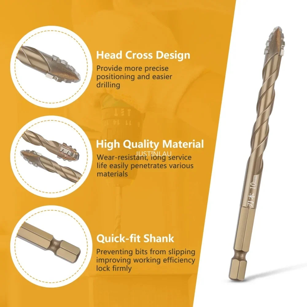 BowLift | Titanium Steel Cross Drill Bit