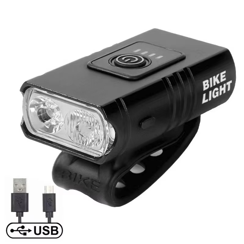 BowLift | USB Rechargeable Bike Front and Rear Light Set with LED Headlamp for Night Cycling