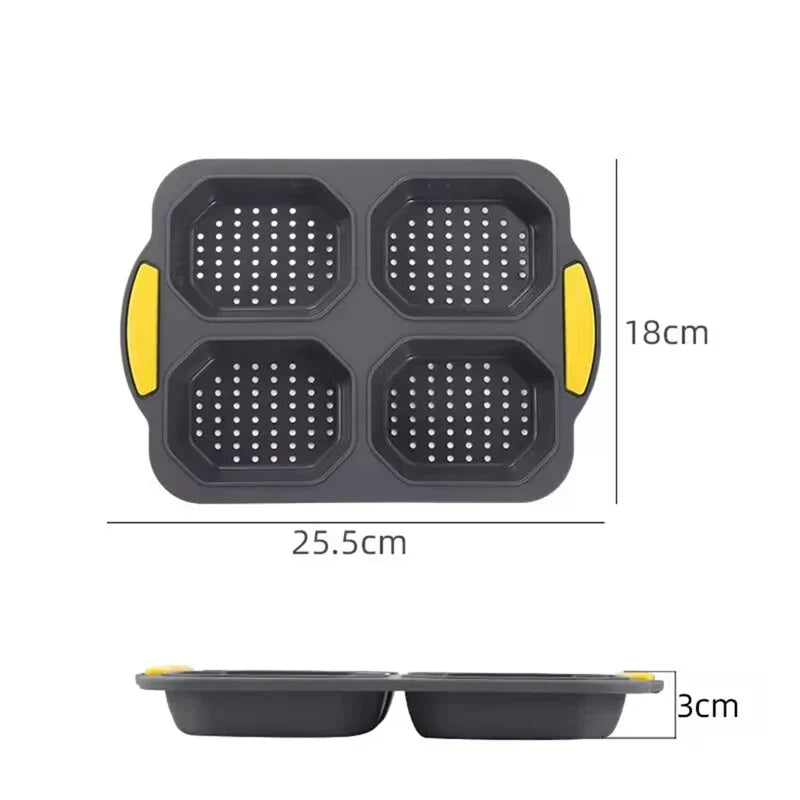 BowLift | Bunello Burger Mold | Silicone Baking Mold for Buns | Non-Stick & Heat Resistant | 6-Piece Mold