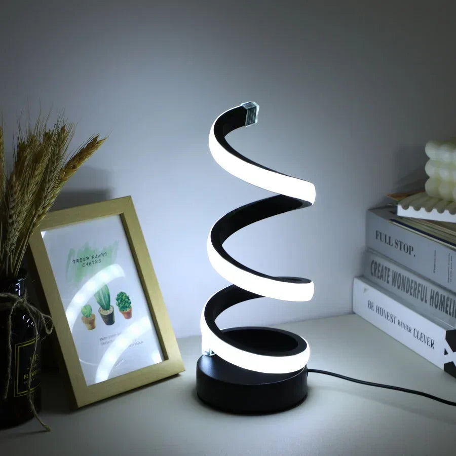 BowLift | Modern Spiral LED Table Lamp