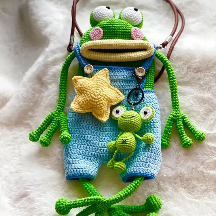 BowLift | Big Lips Frog Knitted Bag