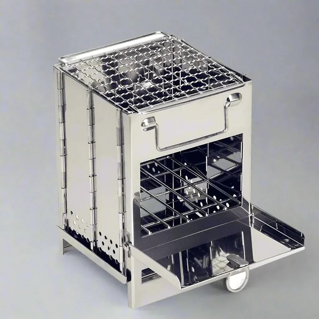 BowLift | EcoCamp Folding Wood Stove – Cooking & grilling without electricity outdoors