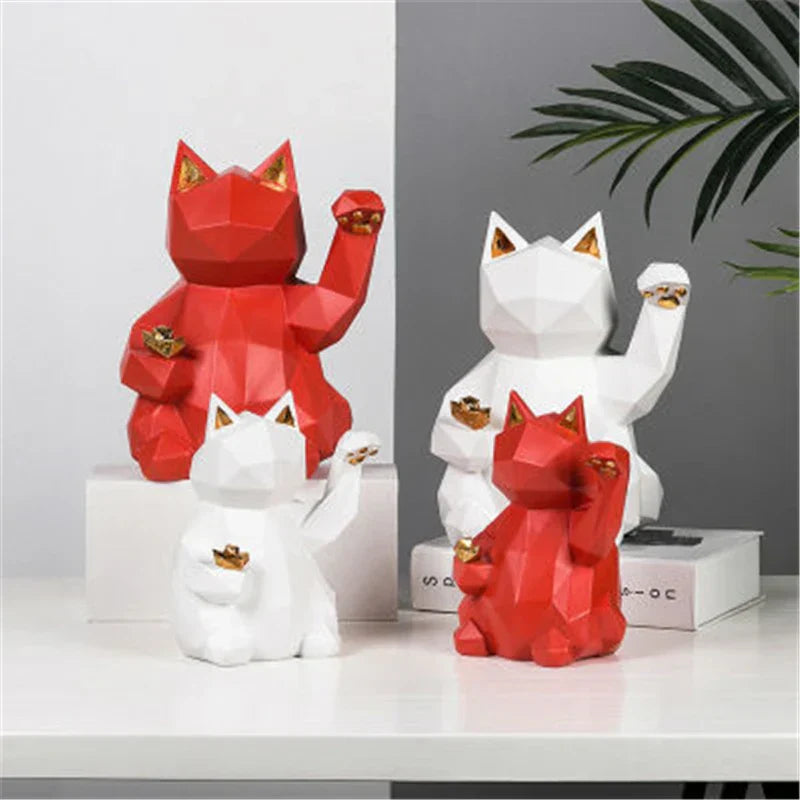 BowLift | Nordic Style Geometric Lucky Cat