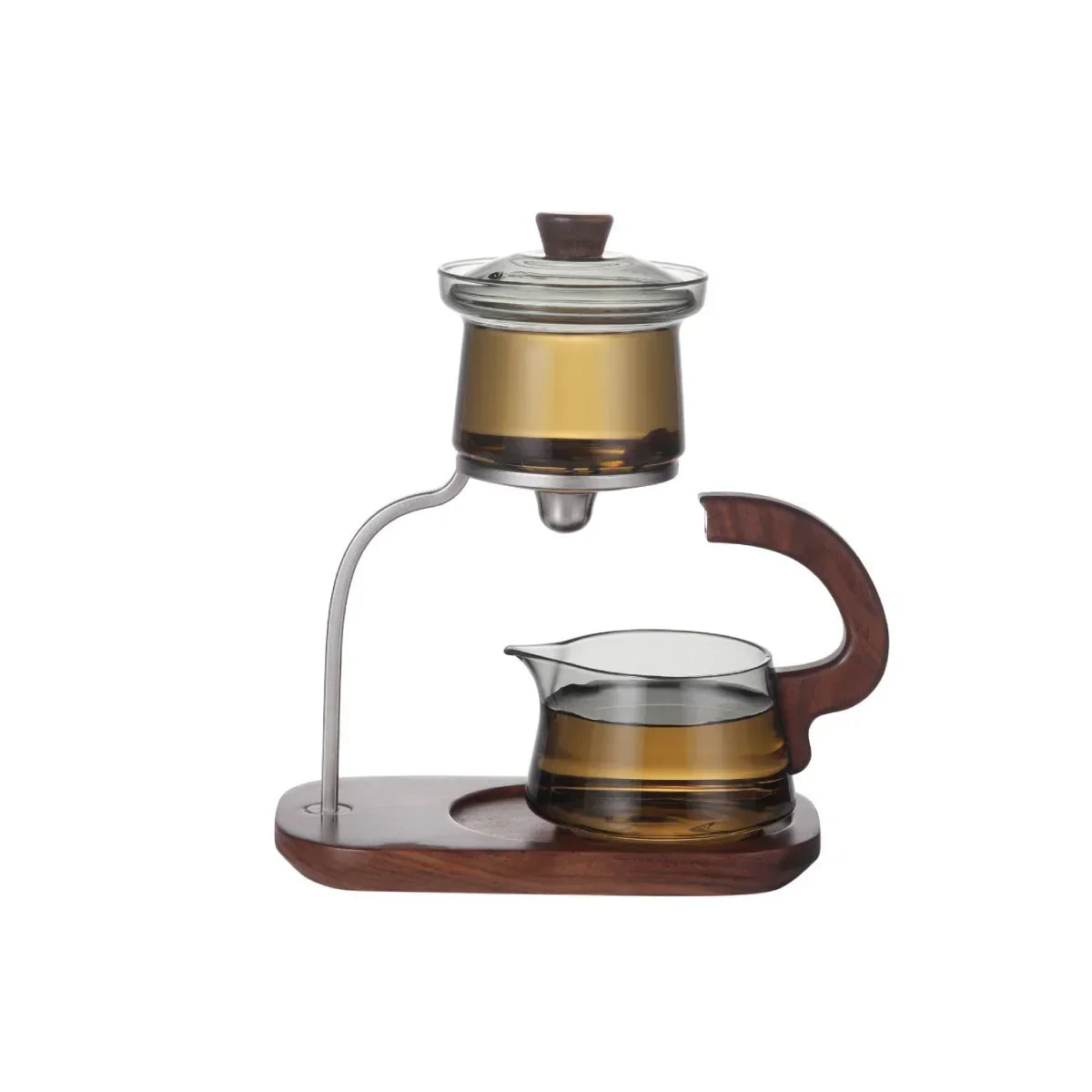BowLift | Walnut Signature One-Key Glass Tea Set
