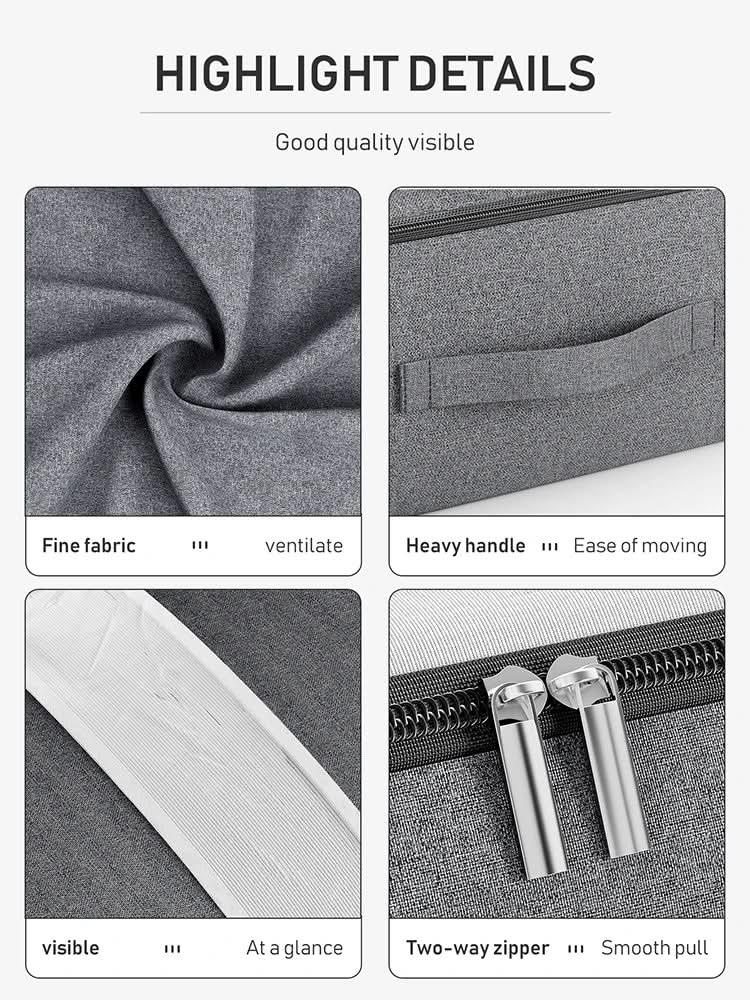 BowLift | CLOTHING STORAGE BAG – Foldable storage bag with view window & zipper for clothes & bedding