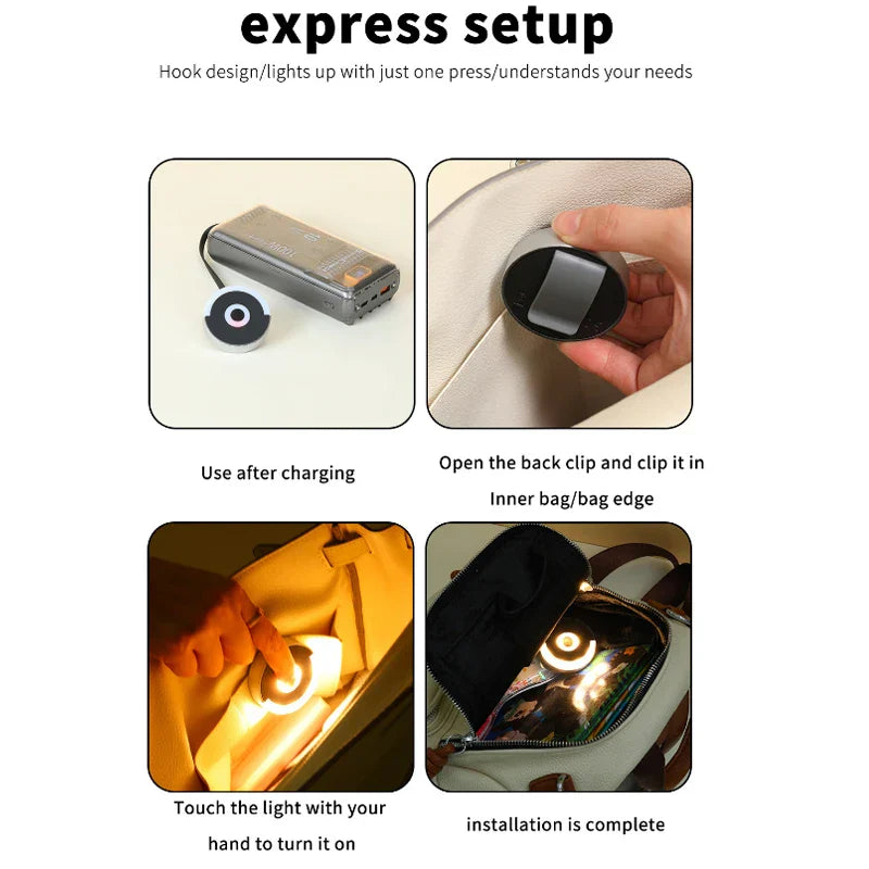 BowLift | Compact Circular Touch LED Portable Night Lamp