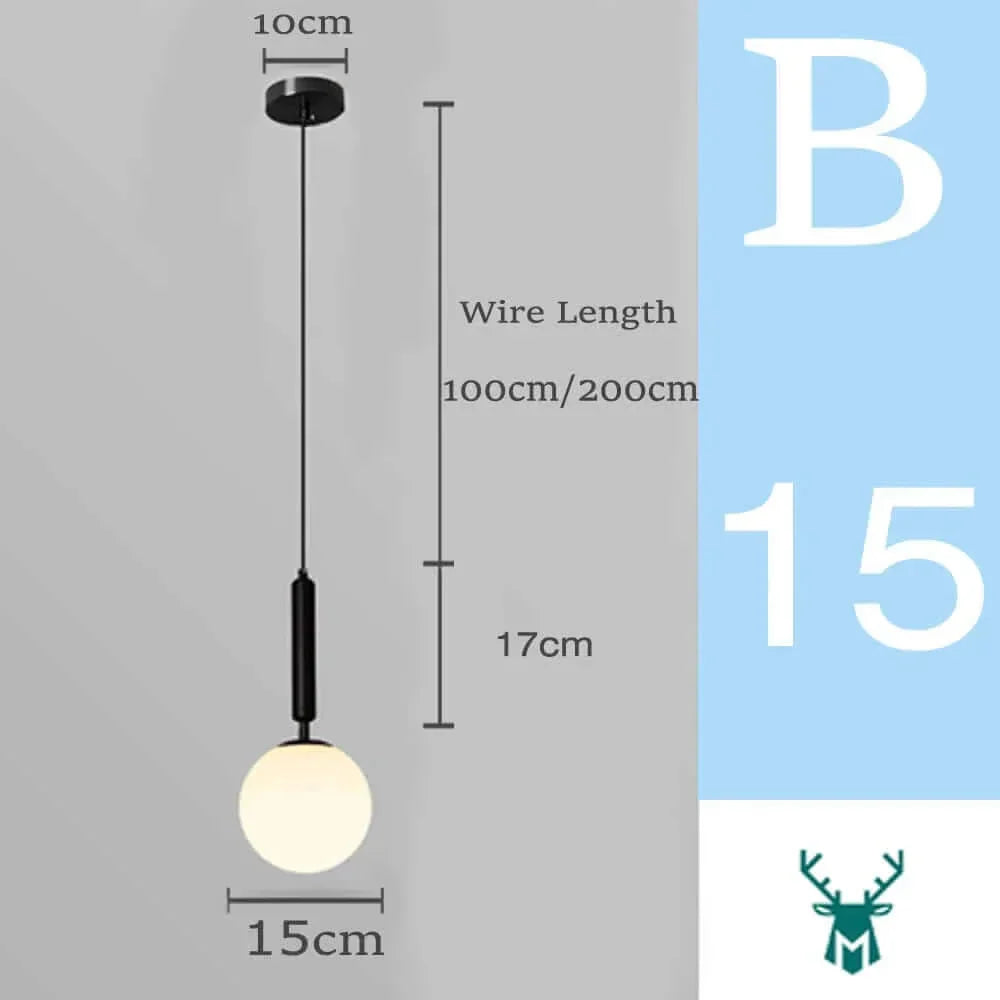 BowLift | Mid-Century Modern Glass Ball Pendant Light