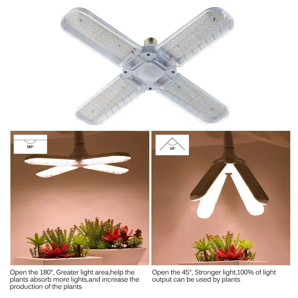 BowLift | Floriva Plant Lamp | Foldable Wing Design | Full Spectrum LED | 24W 36W 48W | E27 Socket