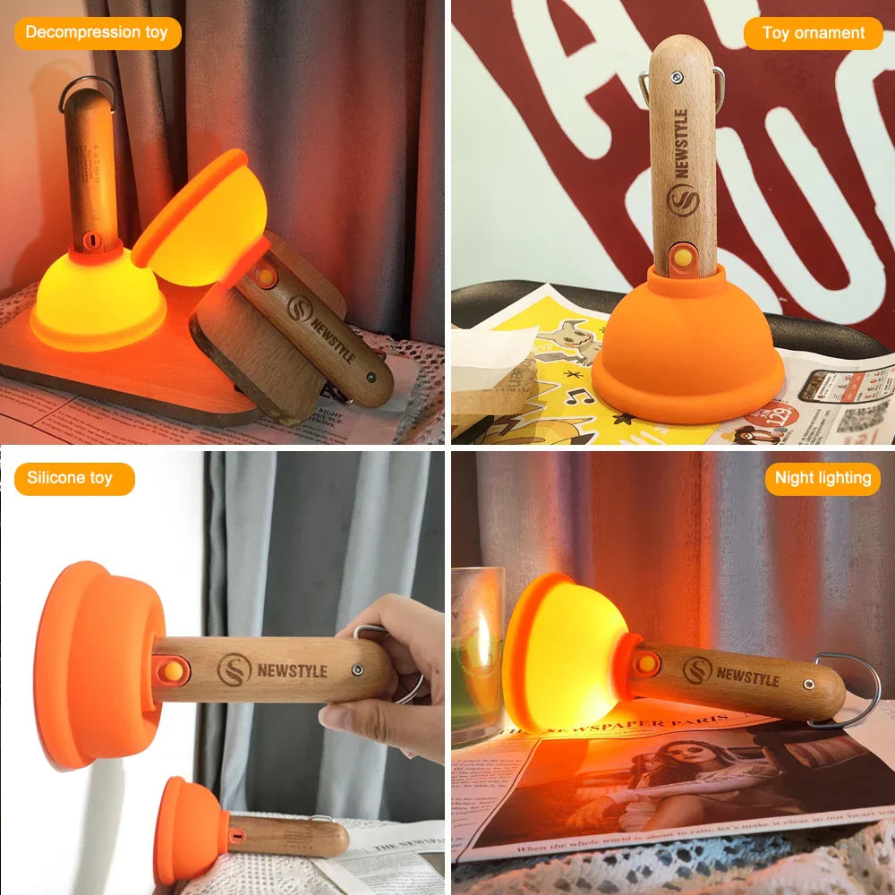 BowLift | Plunger Style Stress Relief LED Night Lamp