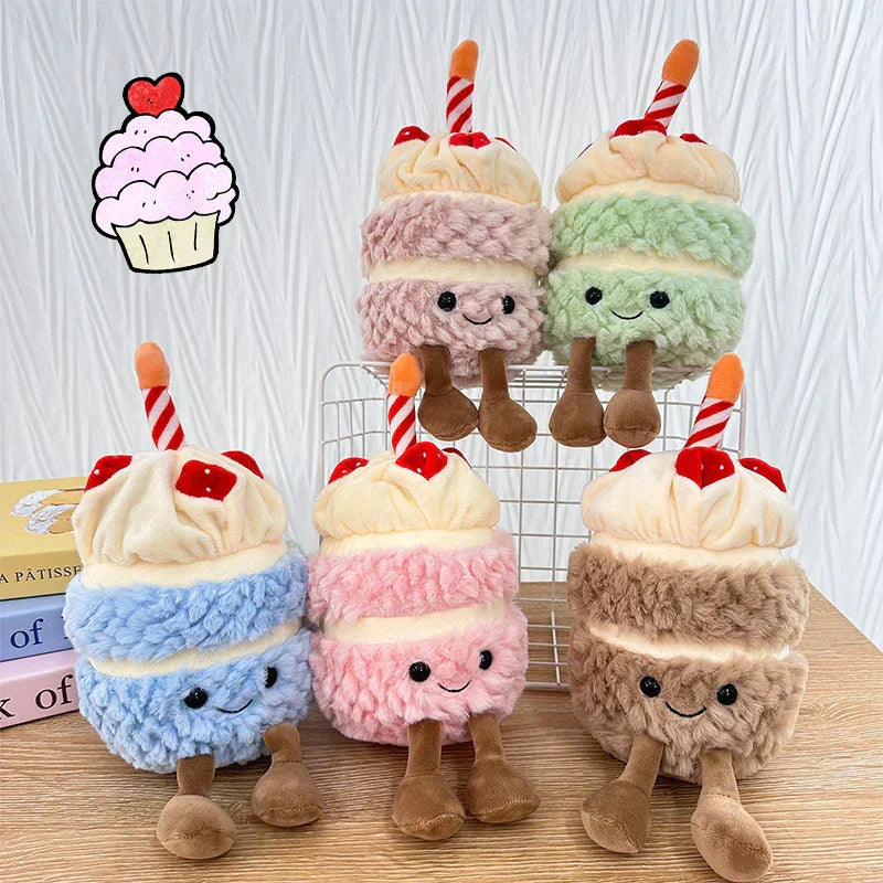 BowLift | Festive Cupcake Plush with Candle – Soft Plush Toy for Kids & Adults