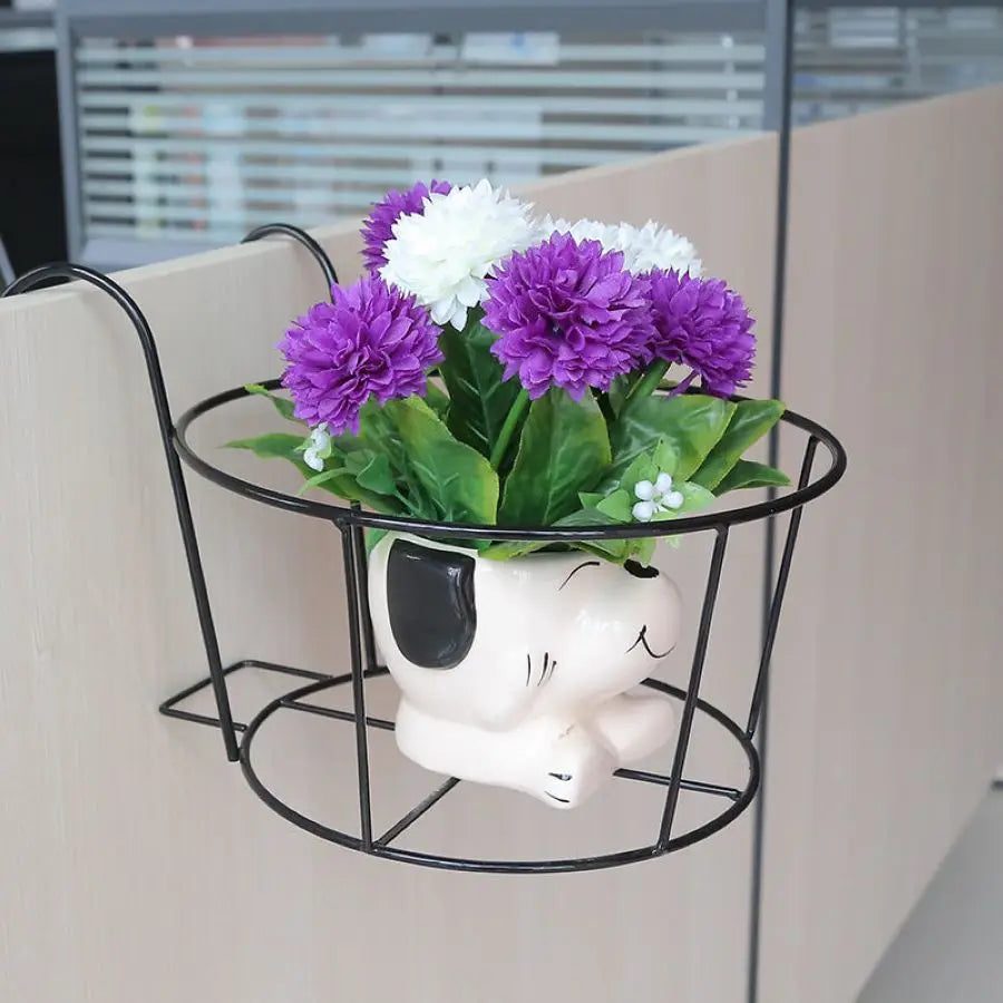 BowLift | Practical plant pot holder with stable metal frame for balcony and terrace