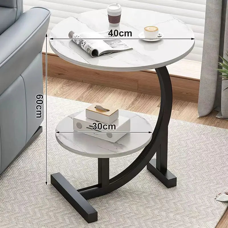 BowLift | CasaLune Luxury Two-Tier Portable Side Table – Compact, Modern & Functional Design