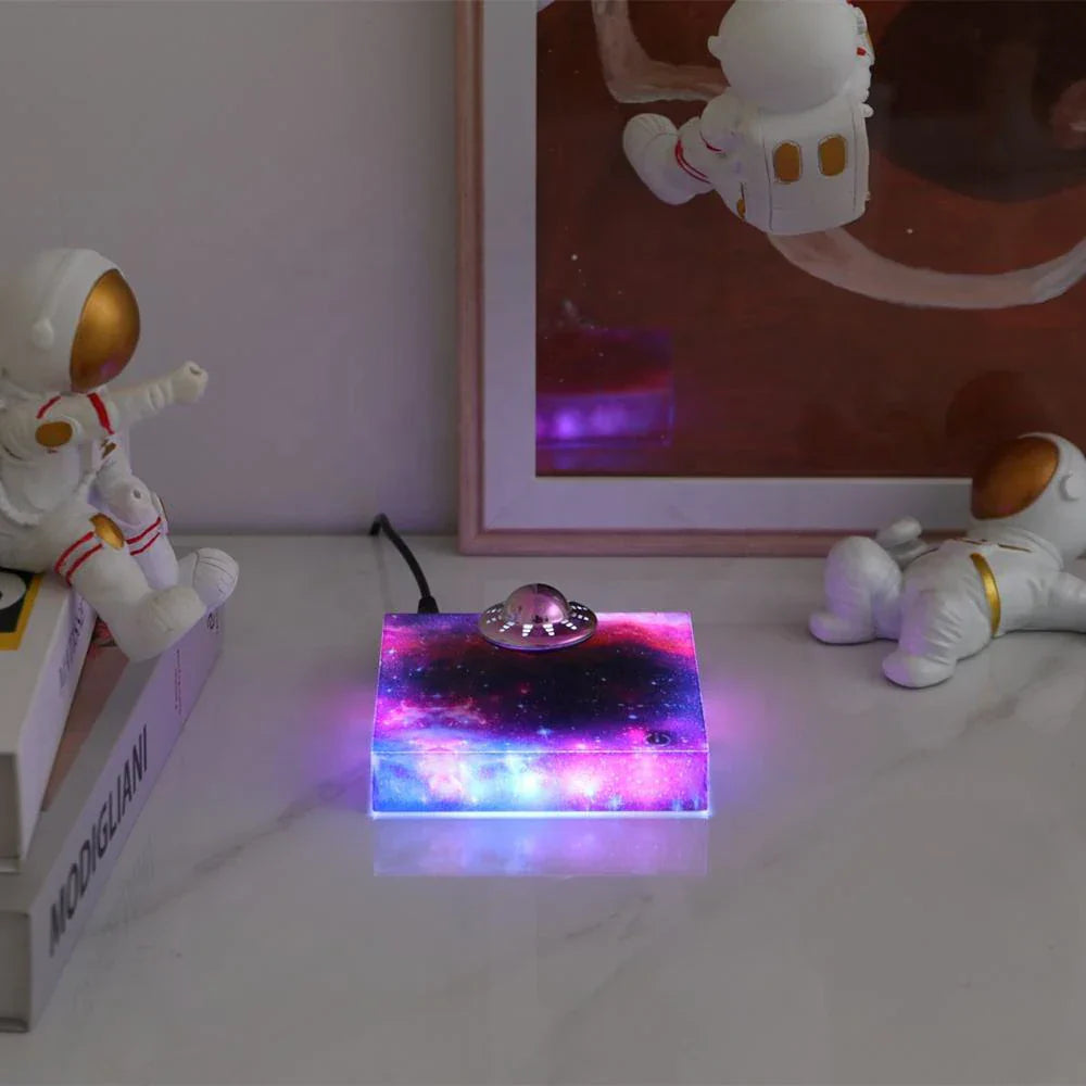 BowLift | Magnetic Levitating Spaceship Rotating LED Night Lamp