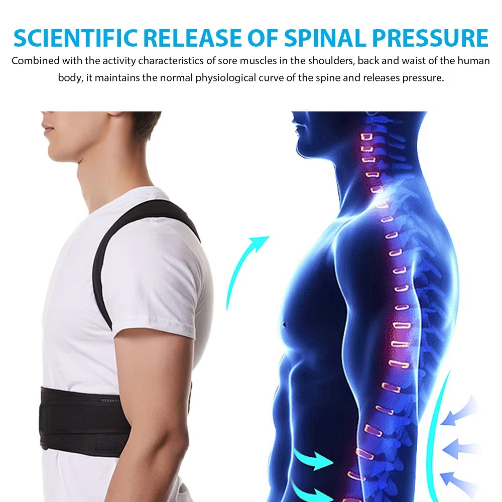 BowLift | Adjustable Back Brace Posture Corrector for Men and Women, Lumbar and Shoulder Support for Better Alignment