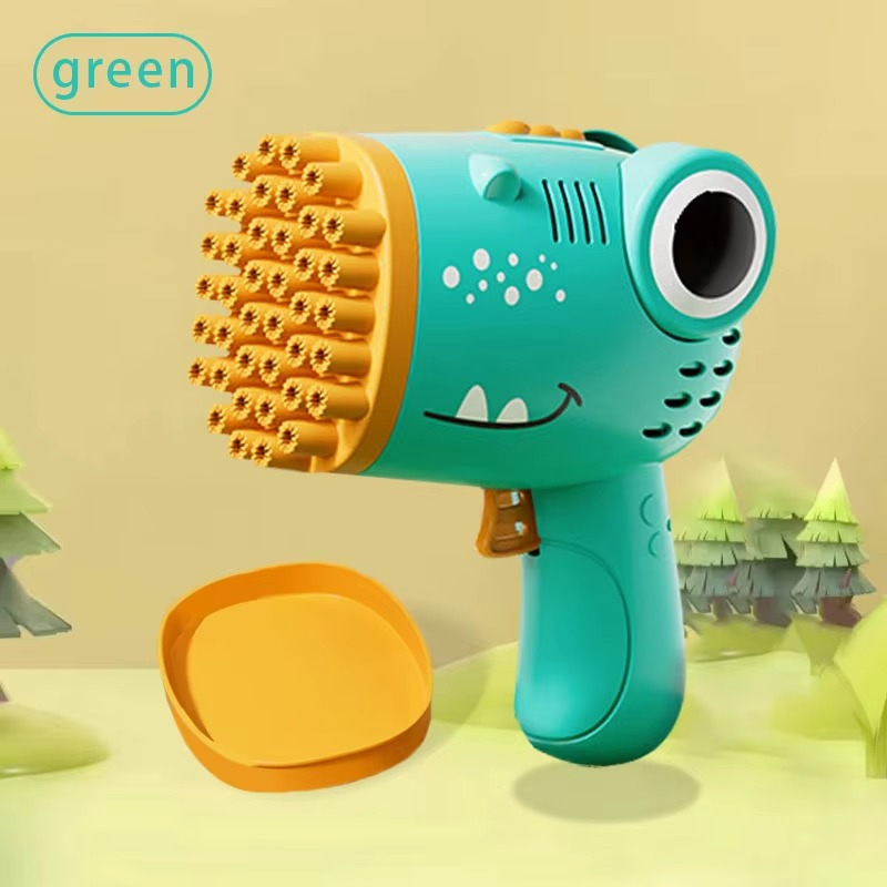 BowLift | Kids Handheld Bubble Machine - 40-Hole Electric Dinosaur Bubble Blower