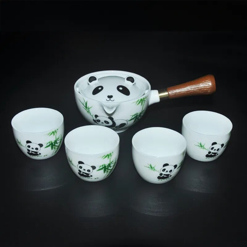 BowLift | Panda Spin Rotating Tea Set