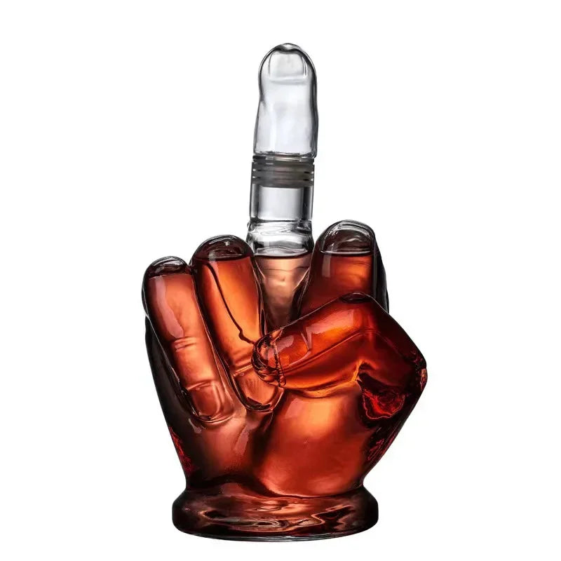 BowLift | Middle Finger Crystal Clear Fun Decanter