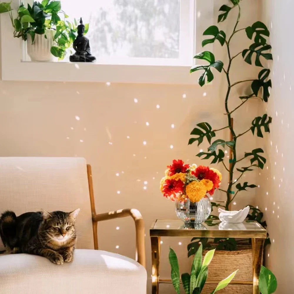 BowLift | GlowSphere Lunara | Disco Plant Hanger | Retro Design | For Boho & Urban Jungle Styles