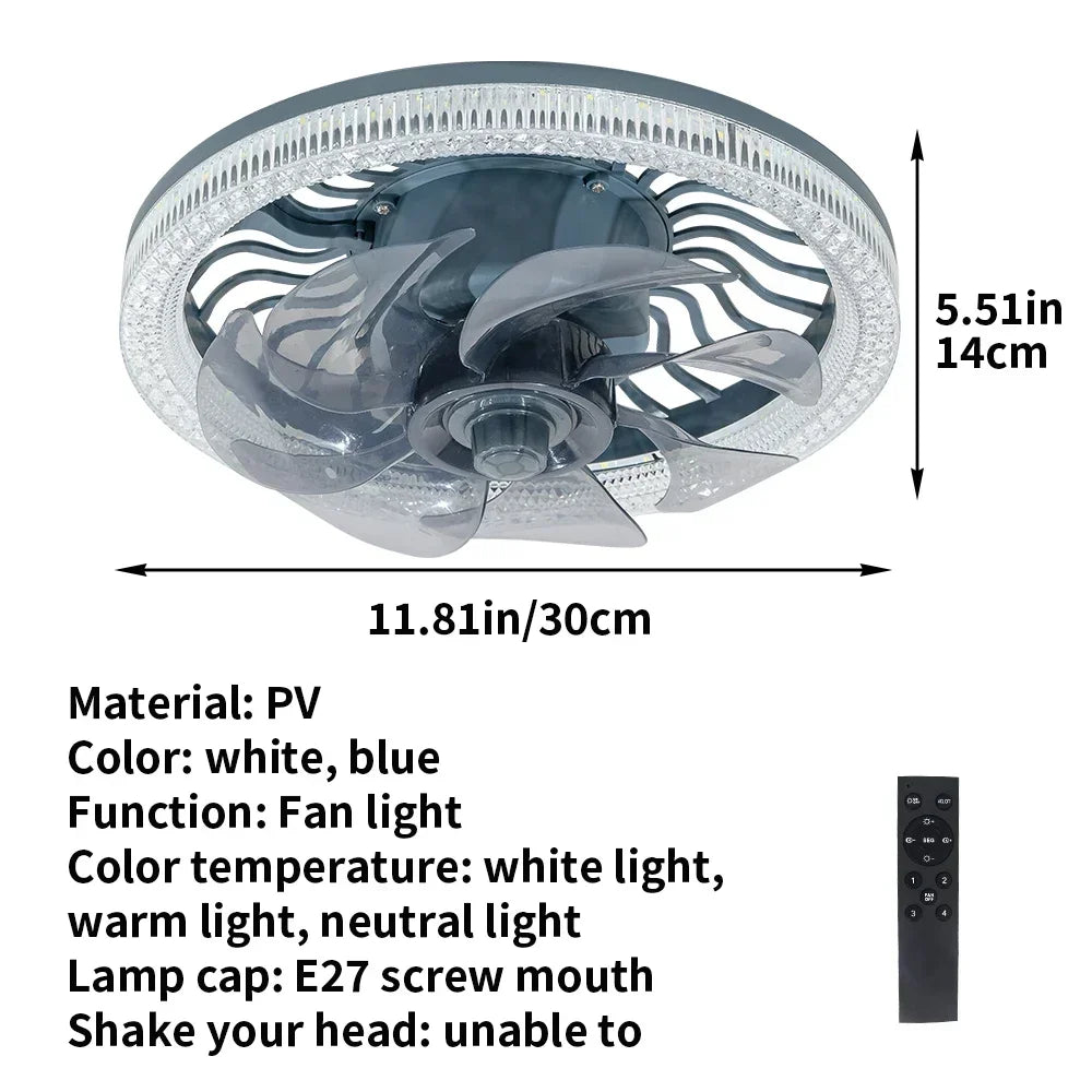 BowLift | 3in1 Remote Control Noise-Free Noise Elegant Fan Lamp