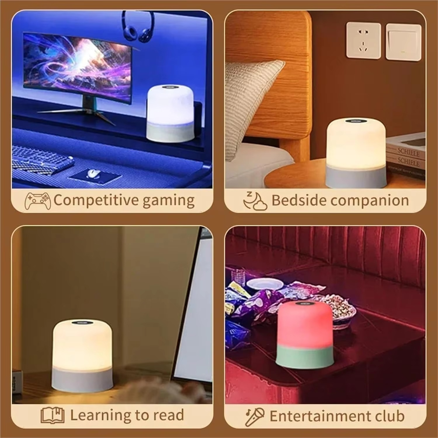 BowLift | Color Changing Touch Table Lamp With Remote Control For Bedroom Or Living Room