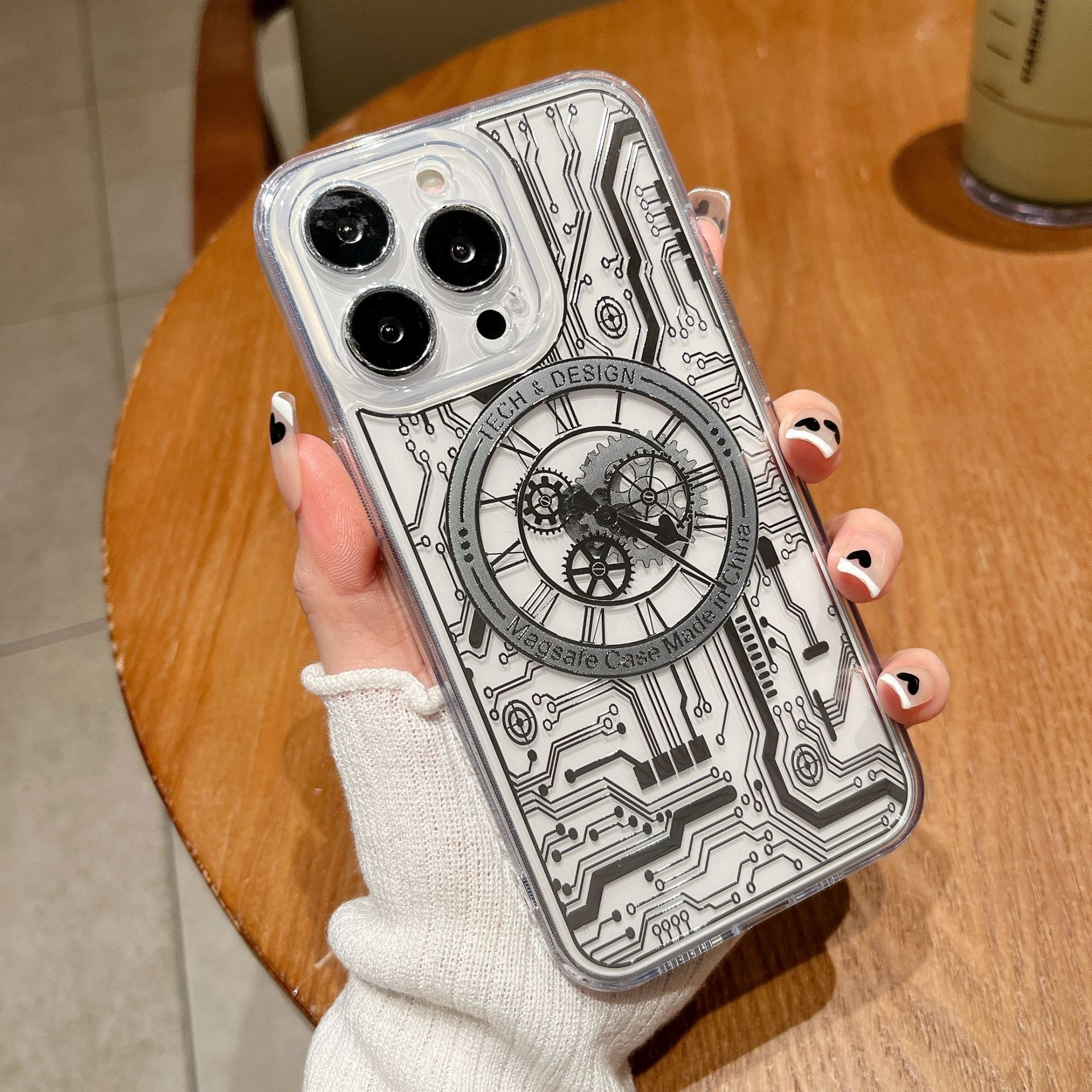 BowLift | Transparent Mechanical Clock Magsafe iPhone Case