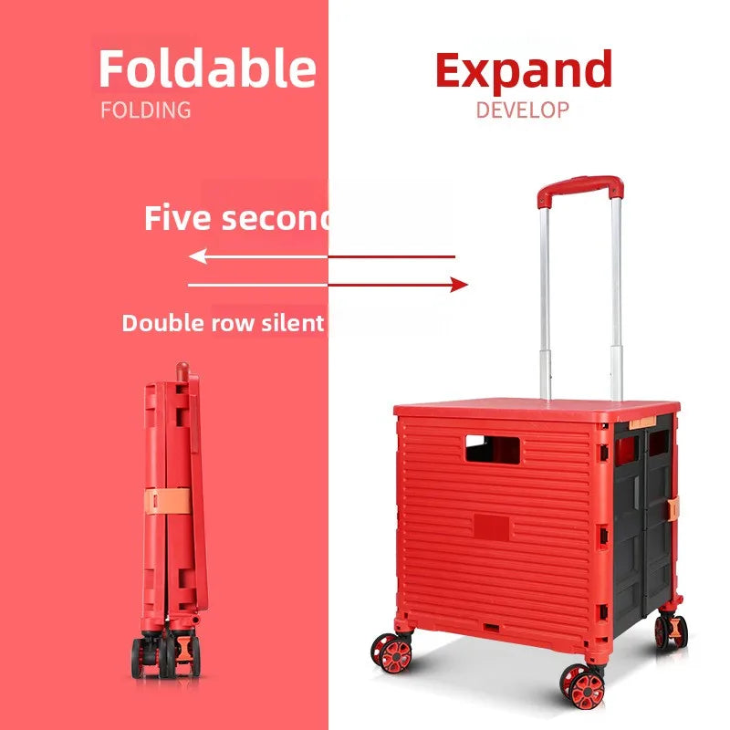 BowLift | Folding Shopping Trolley with Silent Wheels – EasyCart